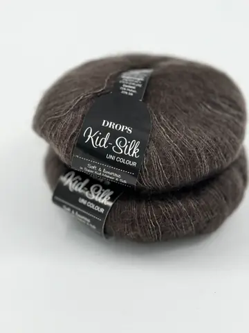 Фотография пряжи Drops Design, Kid Silk, Kid mohair, тёмно-коричневый