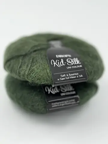 Фотография пряжи Drops Design, Kid Silk, Kid mohair, тёмно-зеленый